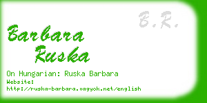 barbara ruska business card